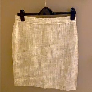 Classic Cream Boucle Skirt